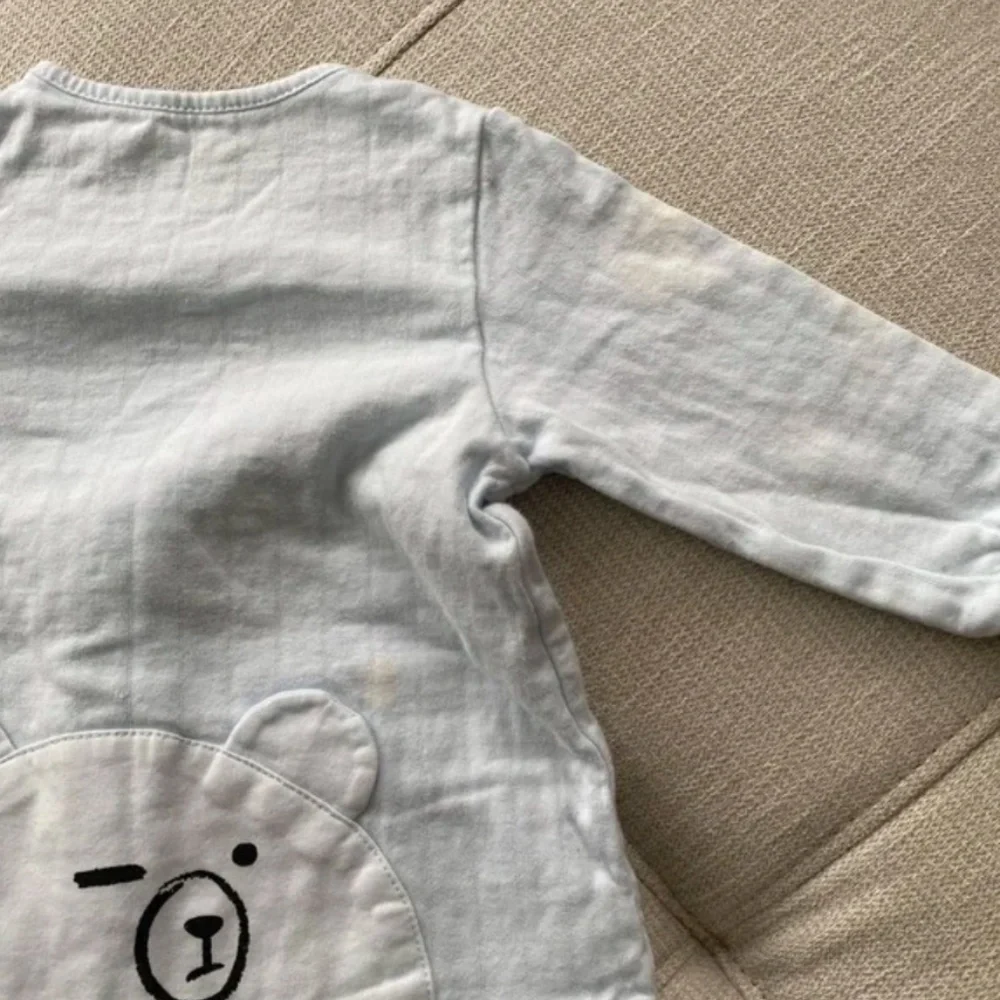 Baby Light Blue Cotton Onesie Bodysuit